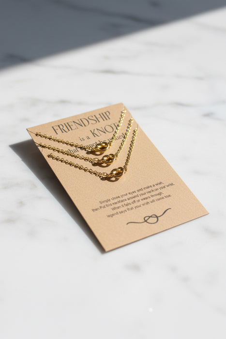 Friendship is a Knot.. Set of 3 Friendship Necklaces