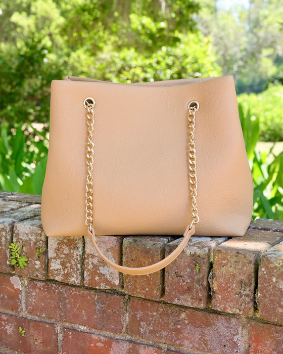 Blair Tote Tan Purse by Caroline Hill