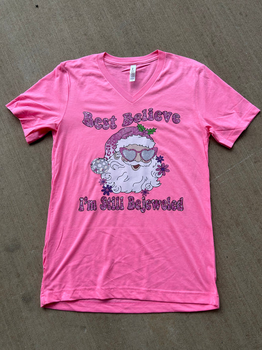 Bejeweled Santa Graphic Tee or Sweatshirt