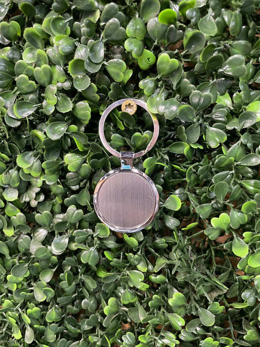 Engravable Silver Circle Keychain- Personalization included in price!