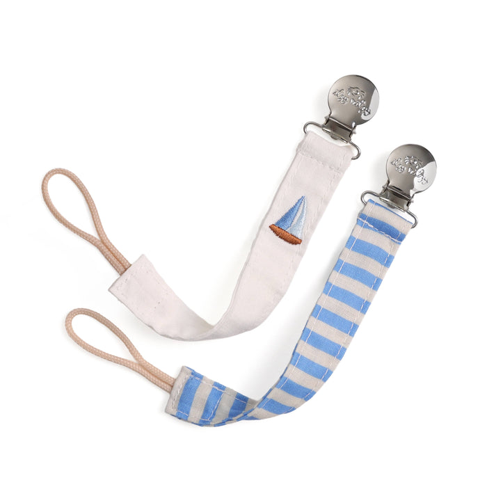 Itzy Clip™ - Fabric Pacifier Strap: Nautical