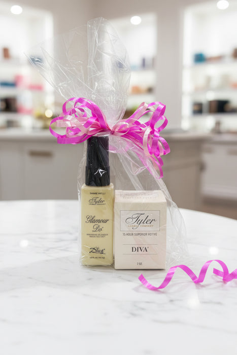 Tyler Gift Set in Diva- Toilet Spray & a 15 hour Votive Candle
