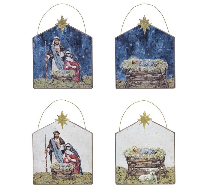 Hanging Wooden Nativity Ornaments- 4 Styles Available!