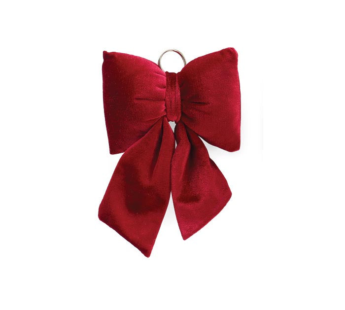 Small Red Velvet Bow Ornament