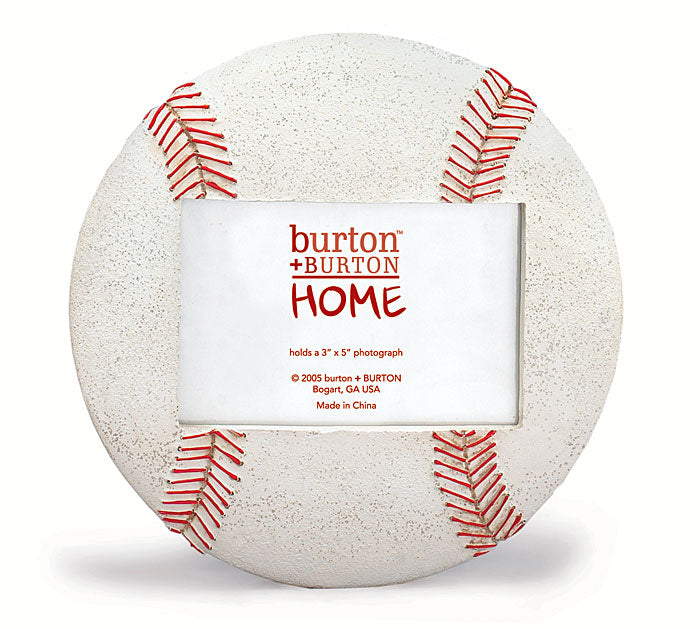 Baseball Shaped Picture Frame- 3x5