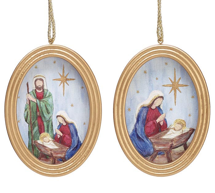 Gold Framed Christmas Ornaments- 2 Styles Available!