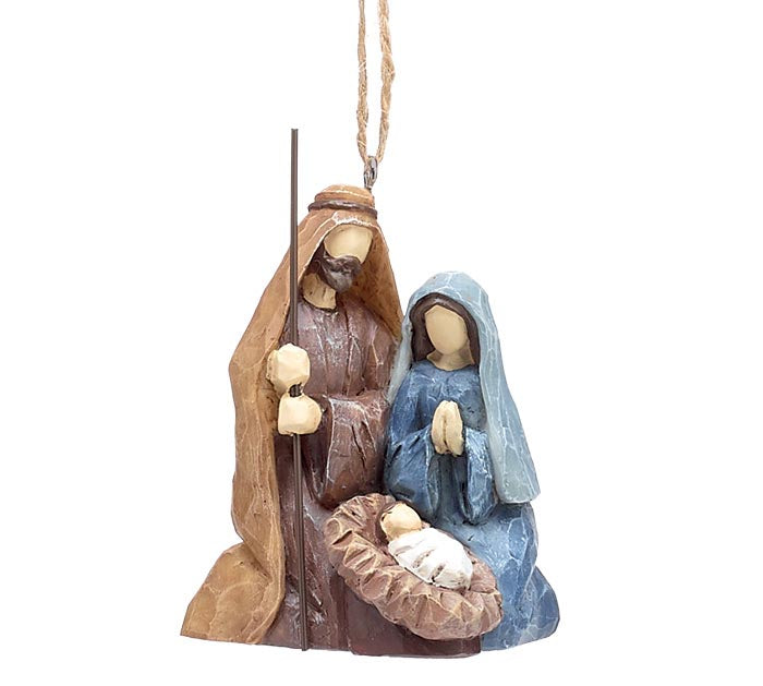 Holy Family Resin Sculpted Ornament