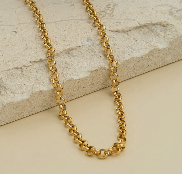 Waterproof Gold 18” Cable Chain Necklace