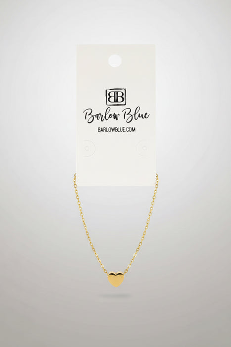 Simple Heart Bracelet on Link Chain- Available in Silver & Gold