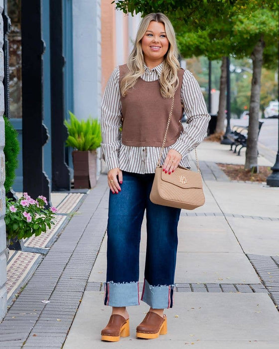 Sinclair Quilted Crossbody Latte by Caroline Hill