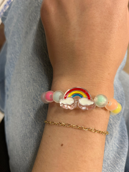 Kid's Colorful Rainbow Beaded Bracelet