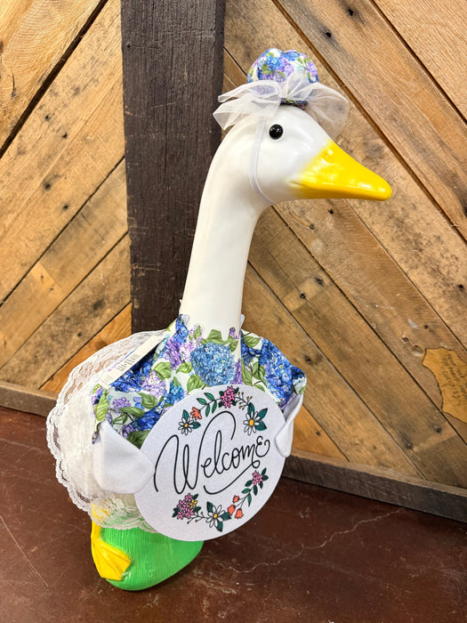 Porch Goose Clothes.  These will fit most standard size porch geese.  Pictured on a 23” Goose.