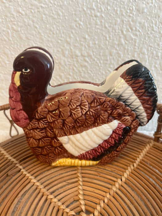 Vintage Ceramic Turkey Napkin Holder