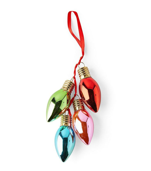 7" Christmas Light Bulb Cluster Vintage Glass Ornament