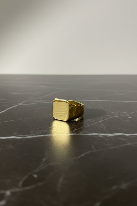 Engravable Gold Size 12 Chunky Ring