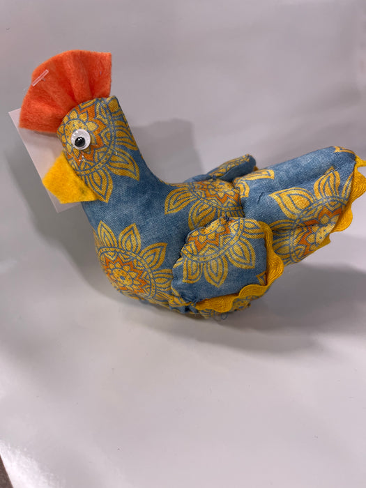 Miniature Hand Sewn Chickens .  Made from Fun Fabric or Vintage Feed Sacks.