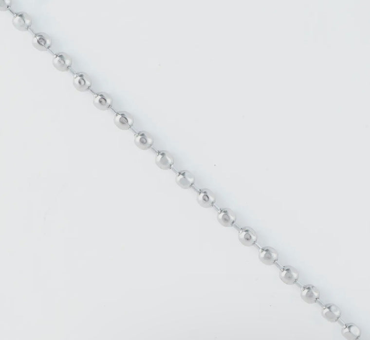 Waterproof Silver 16” Ball Chain Necklace