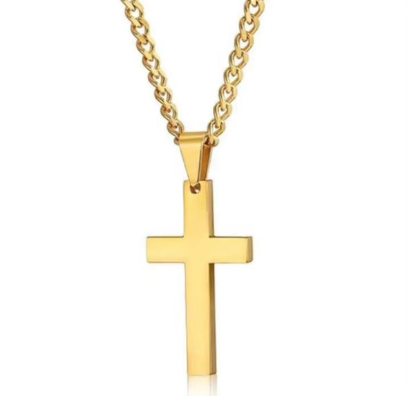 small cross necklaces - available in gold and silver