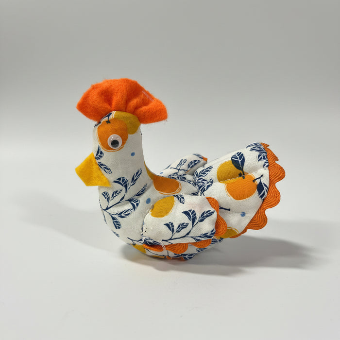 Miniature Hand Sewn Chickens .  Made from Fun Fabric or Vintage Feed Sacks.