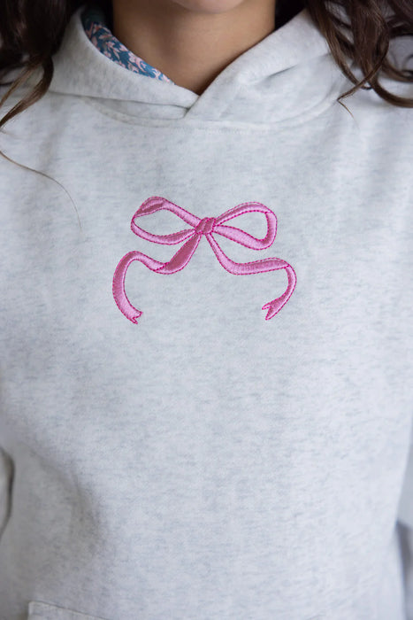 YOUTH Simply Southern Dilara Hoodie with Embroidered Bows