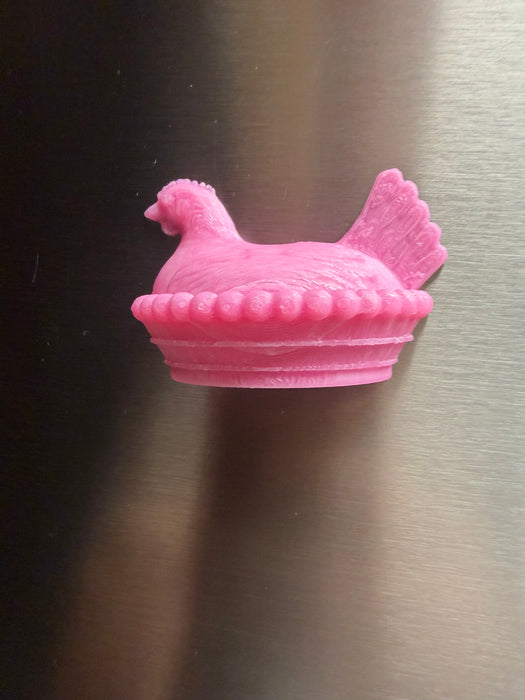 Hen on Nest Refrigerator Magnets. Multiple Colors Available.  2.5" x 1.5"