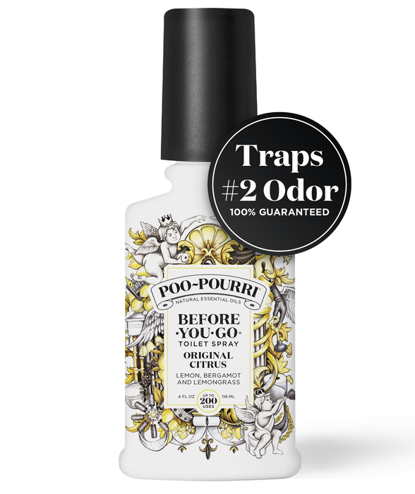 Poo~Pourri Original Citrus Toilet Spray 4oz.: Lemon + Bergamot + Lemongrass