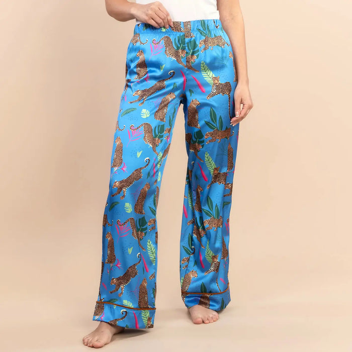 Prowling Leopard Satin Pants