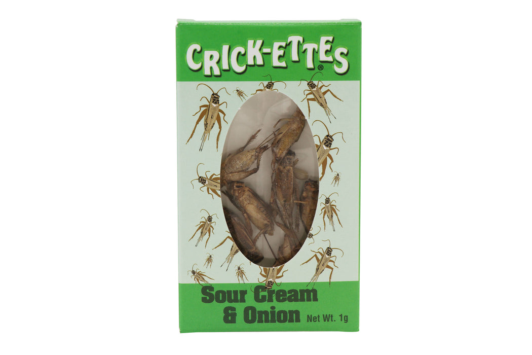 Crick-ettes Freeze Dried Flavored Crickets.  The perfect gag gift or dare.  Yes, they are really edible!