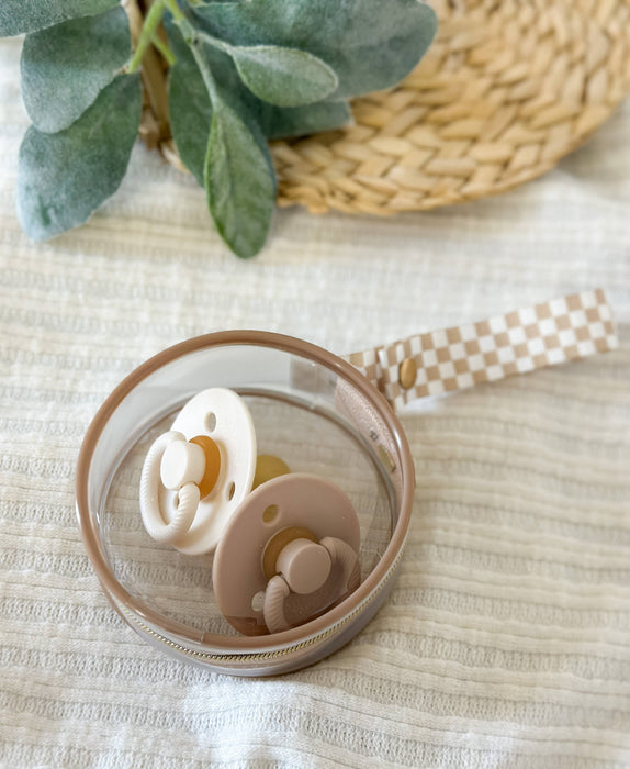 Itzy Clear Pacifier Case with Strap