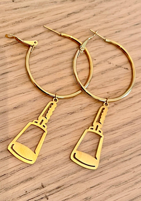 MSU Cowbell Hoop Earrings  