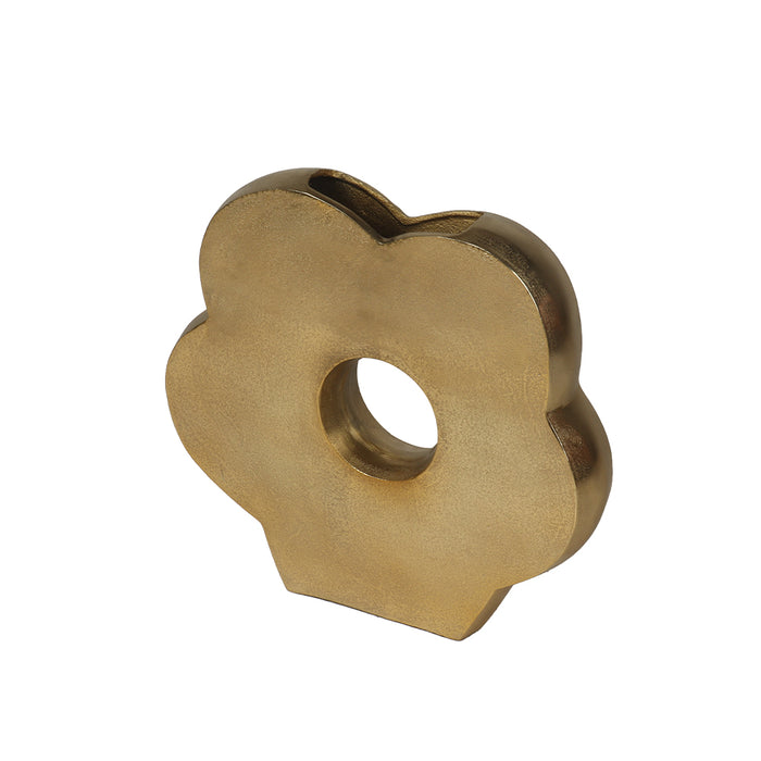 Gold Flower Shaped Large Vase