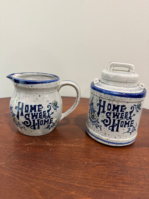 Vintage “Home Sweet Home” Creamer & Sugar Set – Made in Japan