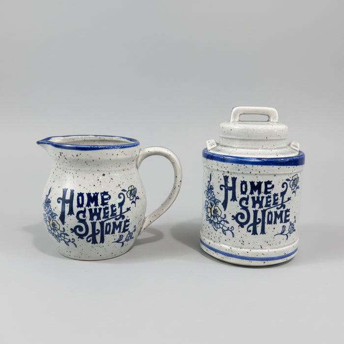 Vintage “Home Sweet Home” Creamer & Sugar Set – Made in Japan