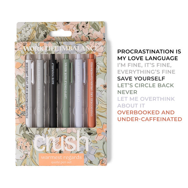 Crush Warmest Regards Quote Pen Set - 3 Styles!