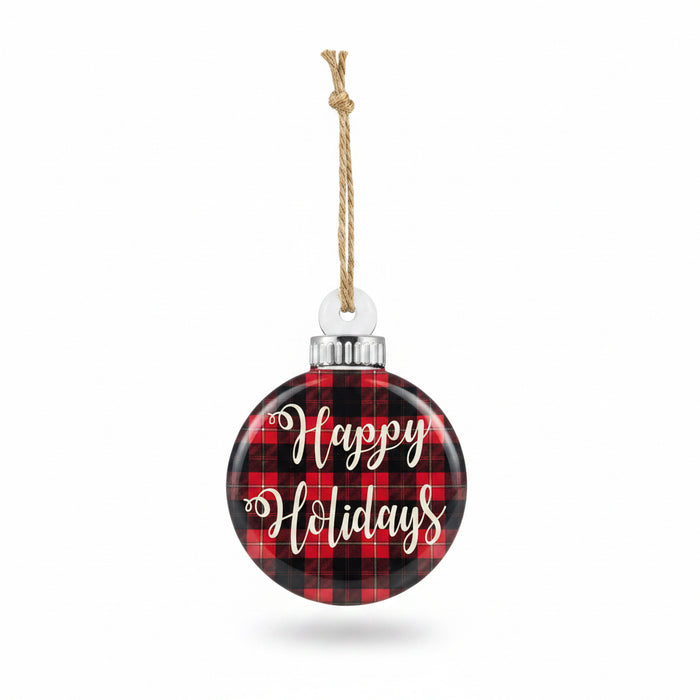 Glass Crystal Christmas Plaid Ornaments- 3 Styles!