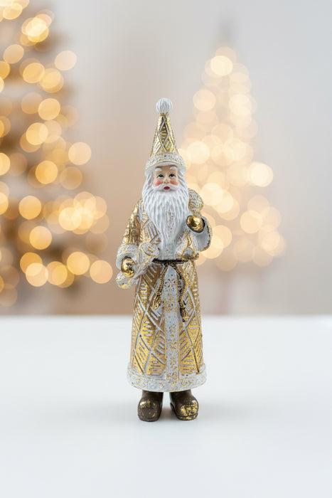 Gold & White Resin Santa- 4 Styles Available!