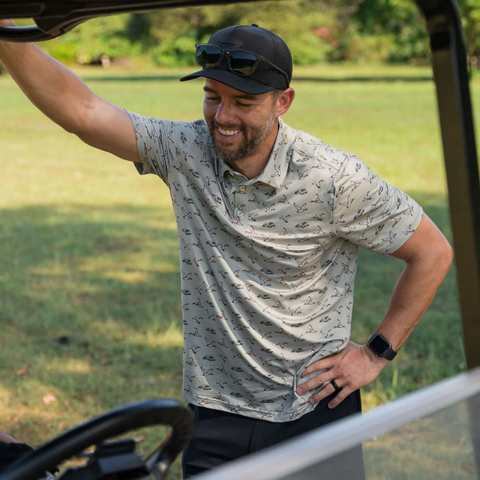 Performance Polo – Flying Ducks – Green by Burlebo