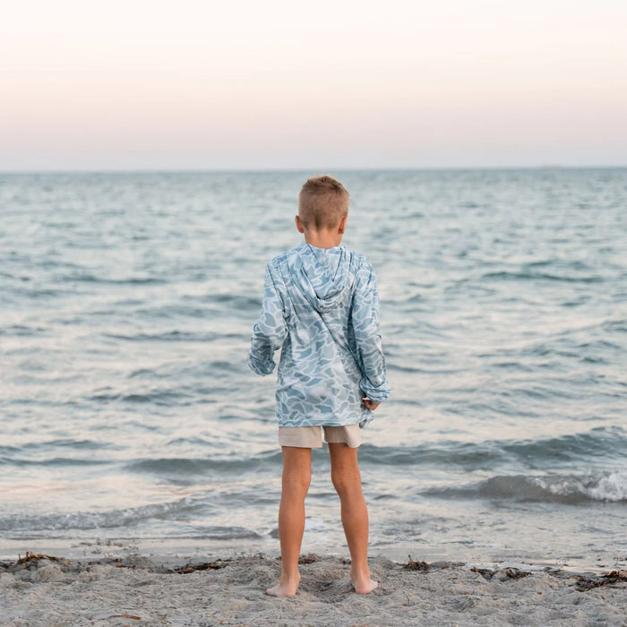 Youth & Toddler Performance Hoodie – Seaside Camo by Burlebo