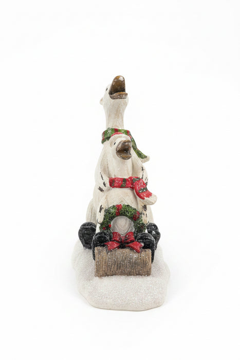 Resin Christmas Duck Family on Sled