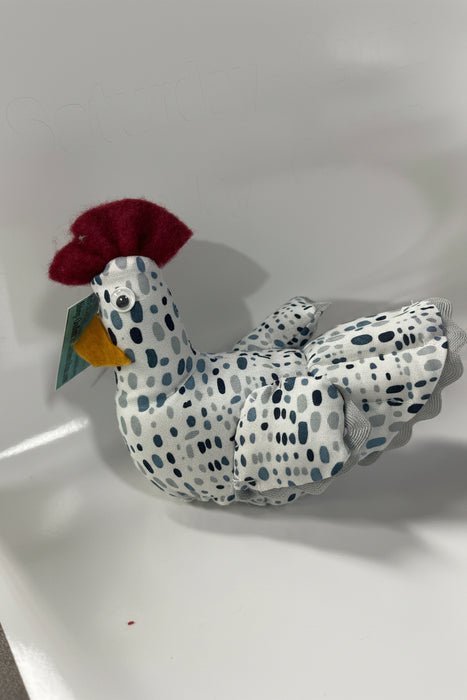 Miniature Hand Sewn Chickens .  Made from Fun Fabric or Vintage Feed Sacks.
