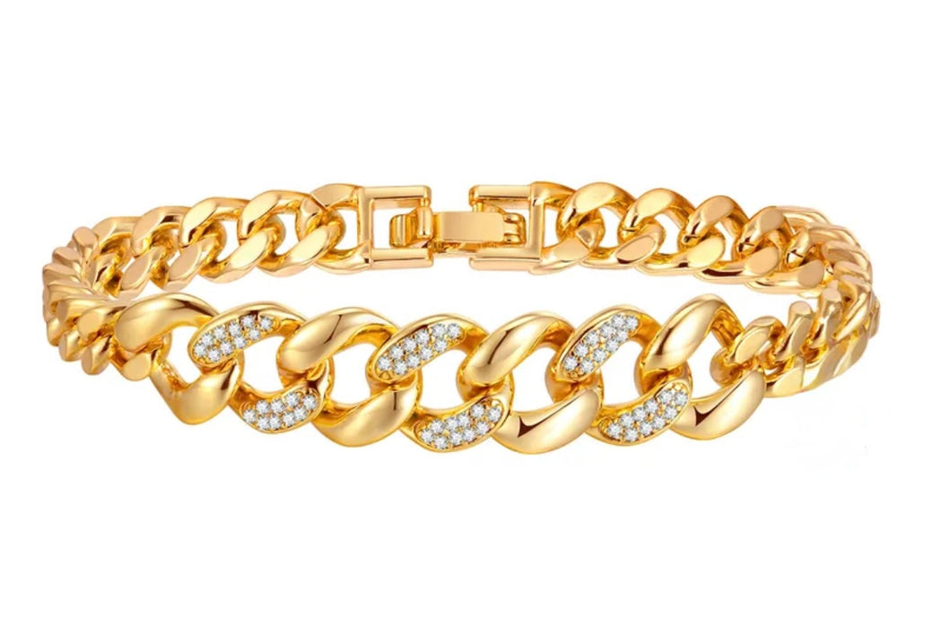 The Monroe – Pavé Cuban Link Bracelet