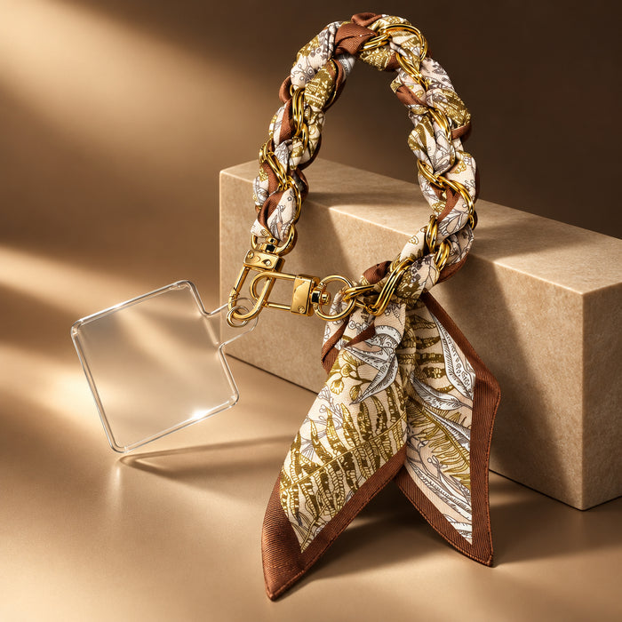 Wristlet Phone Holder, Keychain, & Bag Scarf