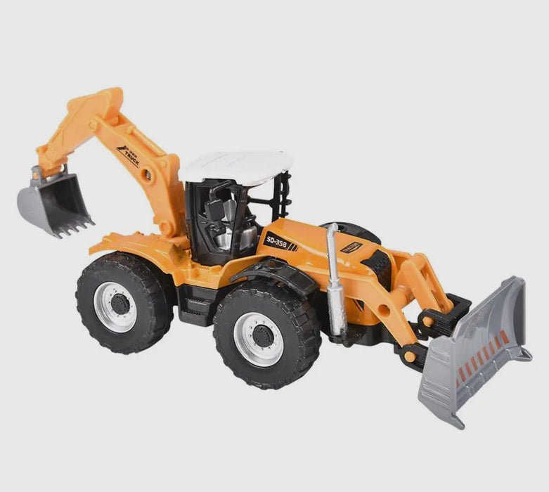 Die Cast Pull Back Farm Tractors.  7"