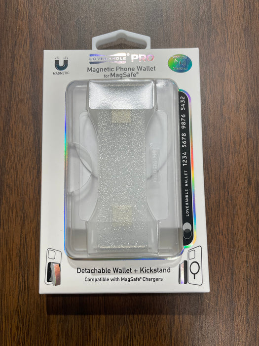 LoveHandle Pro Wallet for MagSafe - Silver Glitter