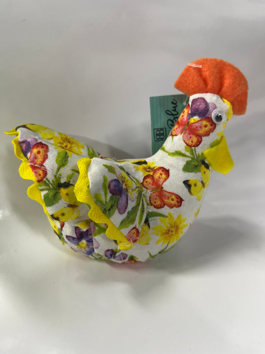 Miniature Hand Sewn Chickens .  Made from Fun Fabric or Vintage Feed Sacks.