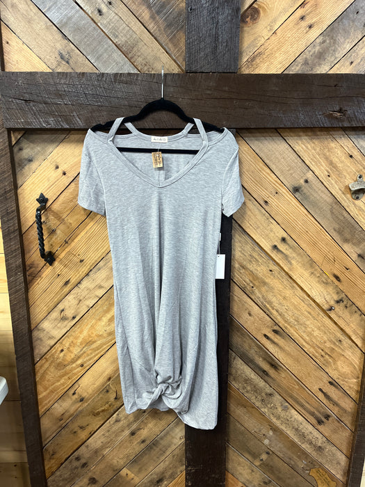 #131 Knotted T shirt dress