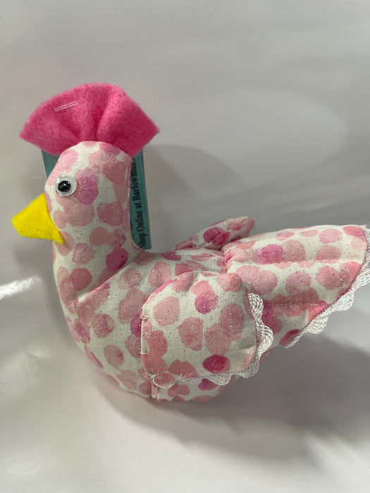 Miniature Hand Sewn Chickens .  Made from Fun Fabric or Vintage Feed Sacks.