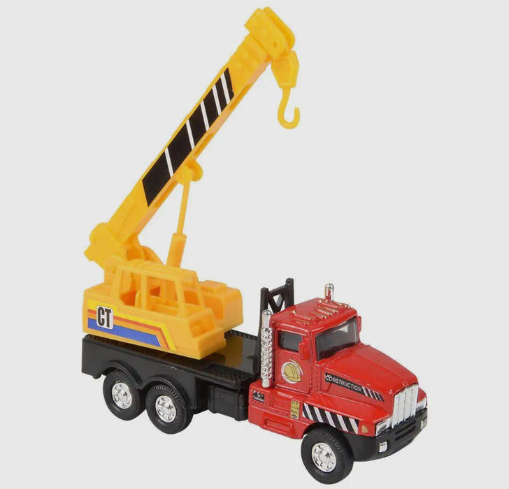 Die Cast Pull Back Construction Trucks.  5.25"