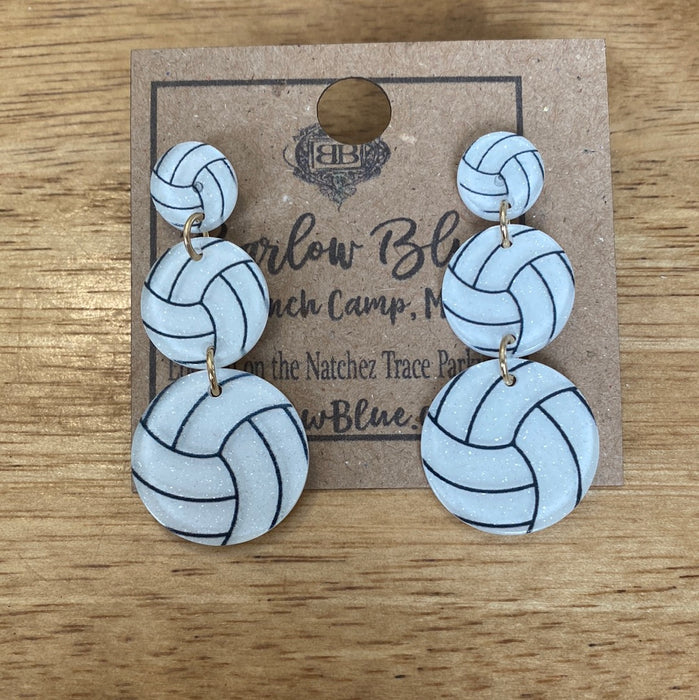 Acrylic Volleyball Earrings