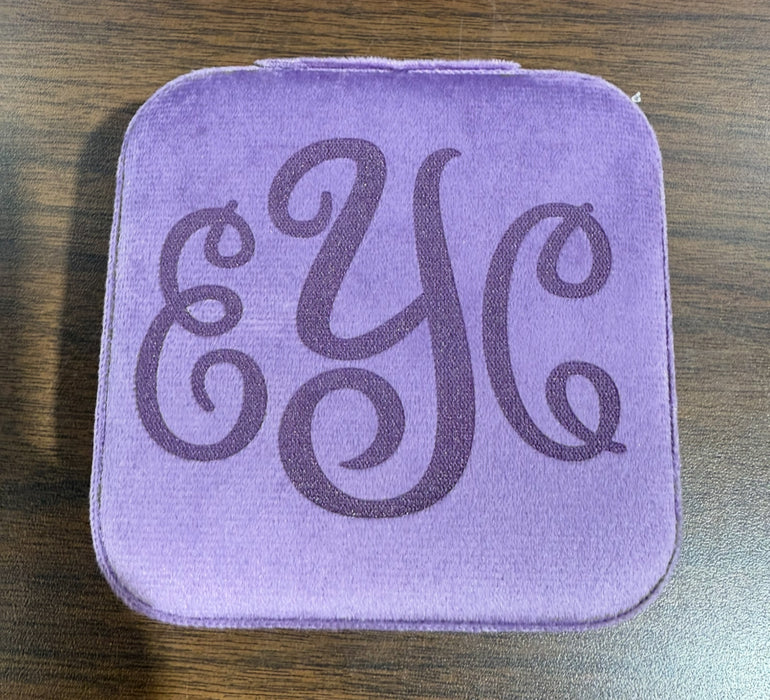 Personalized Small Zip Up Jewelry Box.  Available in Smooth Finish & Velvet.  *Personalization Included!